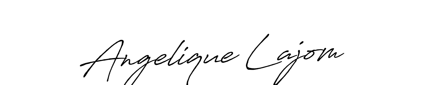 Create a beautiful signature design for name Angelique Lajom. With this signature (Antro_Vectra_Bolder) fonts, you can make a handwritten signature for free. Angelique Lajom signature style 7 images and pictures png