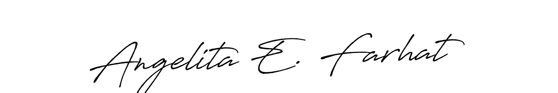 Check out images of Autograph of Angelita E. Farhat name. Actor Angelita E. Farhat Signature Style. Antro_Vectra_Bolder is a professional sign style online. Angelita E. Farhat signature style 7 images and pictures png