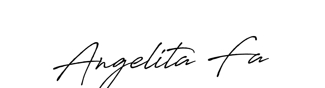 Angelita Fa stylish signature style. Best Handwritten Sign (Antro_Vectra_Bolder) for my name. Handwritten Signature Collection Ideas for my name Angelita Fa. Angelita Fa signature style 7 images and pictures png