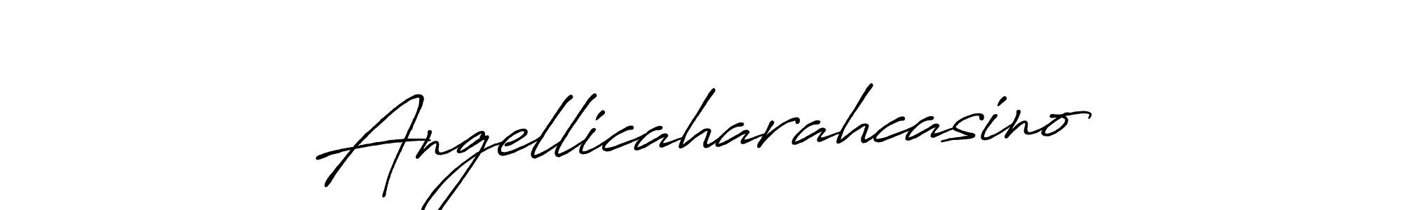 How to make Angellicaharahcasino name signature. Use Antro_Vectra_Bolder style for creating short signs online. This is the latest handwritten sign. Angellicaharahcasino signature style 7 images and pictures png