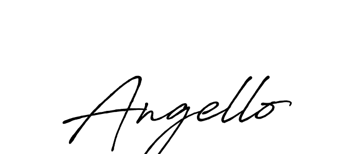 Angello stylish signature style. Best Handwritten Sign (Antro_Vectra_Bolder) for my name. Handwritten Signature Collection Ideas for my name Angello. Angello signature style 7 images and pictures png