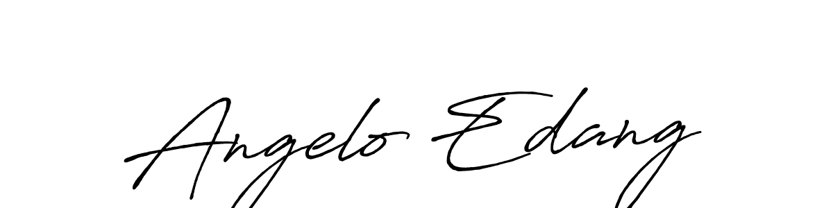 Angelo Edang stylish signature style. Best Handwritten Sign (Antro_Vectra_Bolder) for my name. Handwritten Signature Collection Ideas for my name Angelo Edang. Angelo Edang signature style 7 images and pictures png