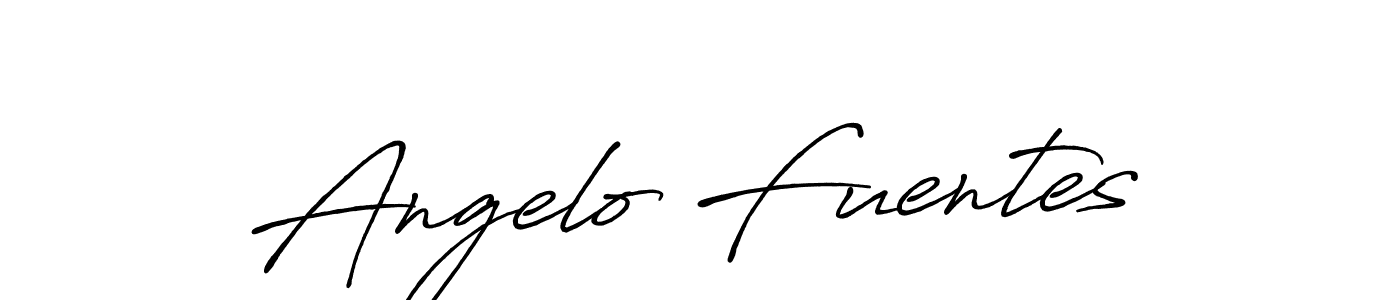 Make a beautiful signature design for name Angelo Fuentes. With this signature (Antro_Vectra_Bolder) style, you can create a handwritten signature for free. Angelo Fuentes signature style 7 images and pictures png