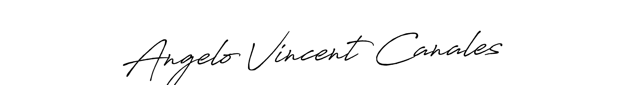 Design your own signature with our free online signature maker. With this signature software, you can create a handwritten (Antro_Vectra_Bolder) signature for name Angelo Vincent Canales. Angelo Vincent Canales signature style 7 images and pictures png