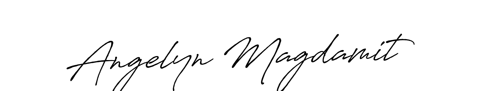 Antro_Vectra_Bolder is a professional signature style that is perfect for those who want to add a touch of class to their signature. It is also a great choice for those who want to make their signature more unique. Get Angelyn Magdamit name to fancy signature for free. Angelyn Magdamit signature style 7 images and pictures png