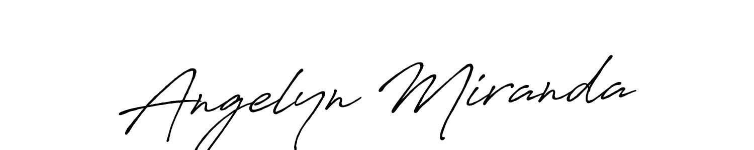 Use a signature maker to create a handwritten signature online. With this signature software, you can design (Antro_Vectra_Bolder) your own signature for name Angelyn Miranda. Angelyn Miranda signature style 7 images and pictures png