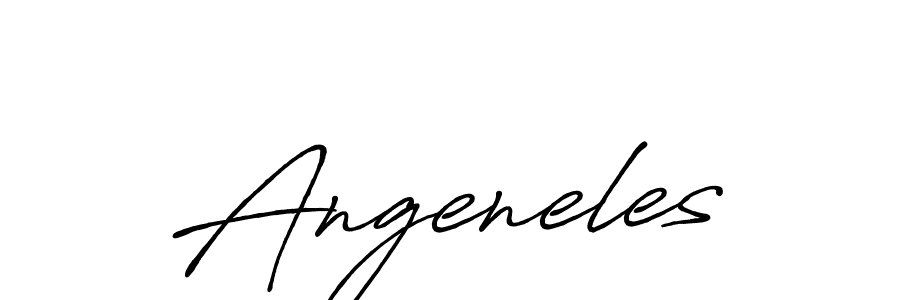 How to make Angeneles name signature. Use Antro_Vectra_Bolder style for creating short signs online. This is the latest handwritten sign. Angeneles signature style 7 images and pictures png
