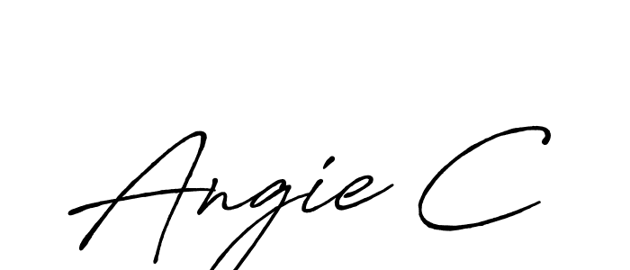 if you are searching for the best signature style for your name Angie C. so please give up your signature search. here we have designed multiple signature styles  using Antro_Vectra_Bolder. Angie C signature style 7 images and pictures png
