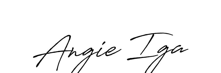 Also You can easily find your signature by using the search form. We will create Angie Iga name handwritten signature images for you free of cost using Antro_Vectra_Bolder sign style. Angie Iga signature style 7 images and pictures png