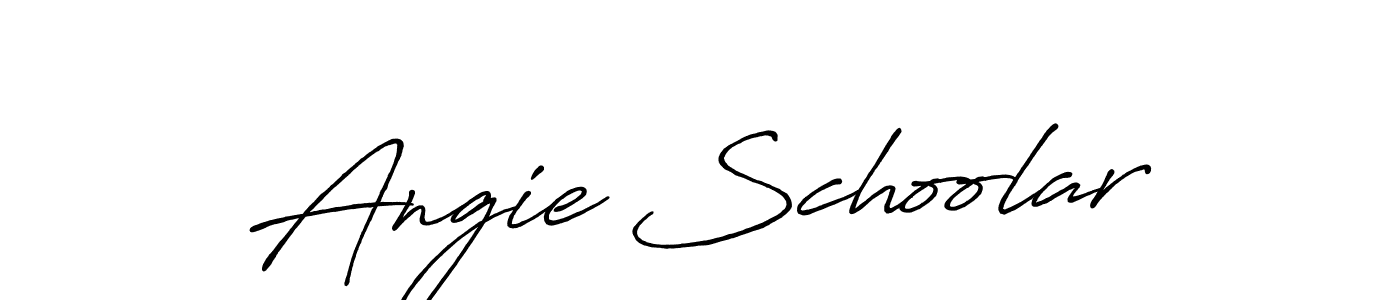 Here are the top 10 professional signature styles for the name Angie Schoolar. These are the best autograph styles you can use for your name. Angie Schoolar signature style 7 images and pictures png