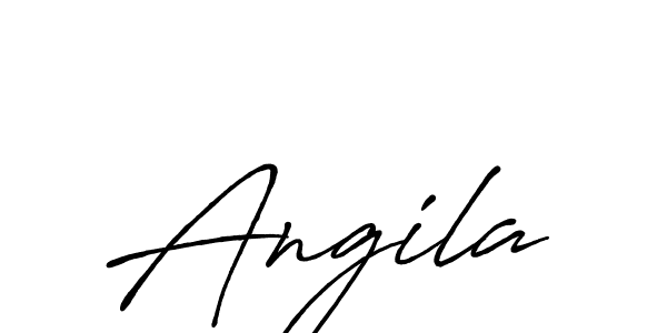 Use a signature maker to create a handwritten signature online. With this signature software, you can design (Antro_Vectra_Bolder) your own signature for name Angila. Angila signature style 7 images and pictures png