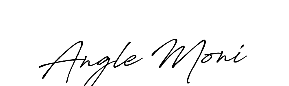 Create a beautiful signature design for name Angle Moni. With this signature (Antro_Vectra_Bolder) fonts, you can make a handwritten signature for free. Angle Moni signature style 7 images and pictures png