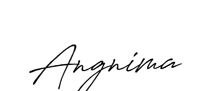 Use a signature maker to create a handwritten signature online. With this signature software, you can design (Antro_Vectra_Bolder) your own signature for name Angnima. Angnima signature style 7 images and pictures png