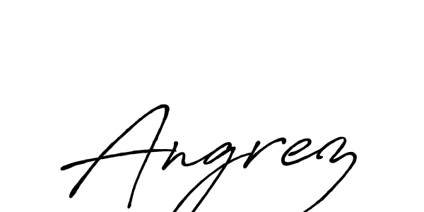 Also we have Angrez name is the best signature style. Create professional handwritten signature collection using Antro_Vectra_Bolder autograph style. Angrez signature style 7 images and pictures png