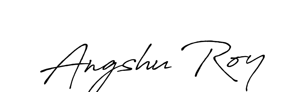 Design your own signature with our free online signature maker. With this signature software, you can create a handwritten (Antro_Vectra_Bolder) signature for name Angshu Roy. Angshu Roy signature style 7 images and pictures png