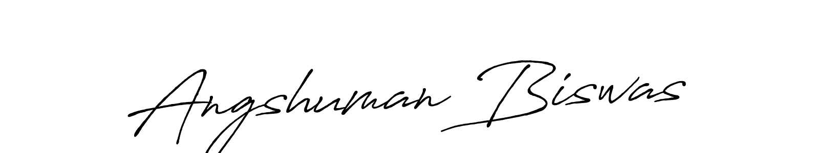 Create a beautiful signature design for name Angshuman Biswas. With this signature (Antro_Vectra_Bolder) fonts, you can make a handwritten signature for free. Angshuman Biswas signature style 7 images and pictures png