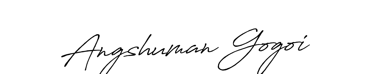 Angshuman Gogoi stylish signature style. Best Handwritten Sign (Antro_Vectra_Bolder) for my name. Handwritten Signature Collection Ideas for my name Angshuman Gogoi. Angshuman Gogoi signature style 7 images and pictures png