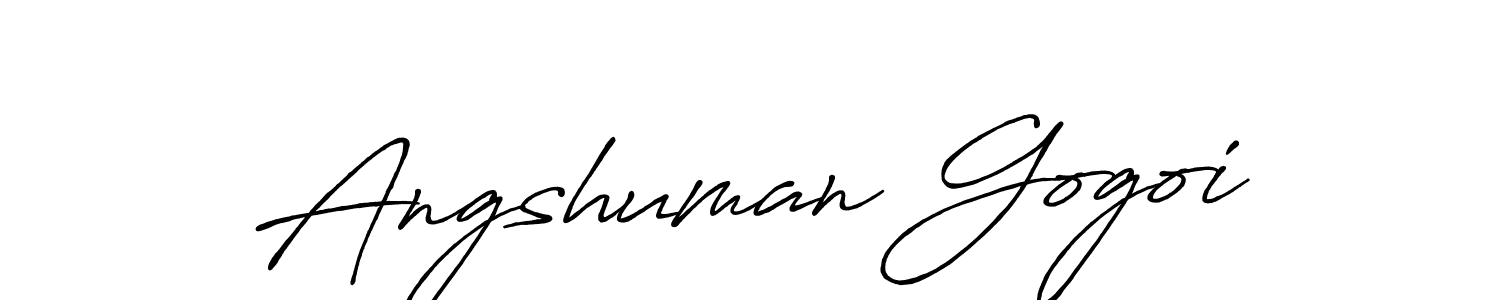 Angshuman Gogoi stylish signature style. Best Handwritten Sign (Antro_Vectra_Bolder) for my name. Handwritten Signature Collection Ideas for my name Angshuman Gogoi. Angshuman Gogoi signature style 7 images and pictures png