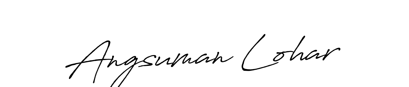How to make Angsuman Lohar name signature. Use Antro_Vectra_Bolder style for creating short signs online. This is the latest handwritten sign. Angsuman Lohar signature style 7 images and pictures png