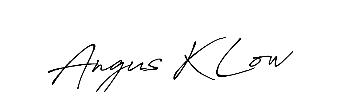 Use a signature maker to create a handwritten signature online. With this signature software, you can design (Antro_Vectra_Bolder) your own signature for name Angus K Low. Angus K Low signature style 7 images and pictures png