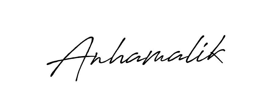 if you are searching for the best signature style for your name Anhamalik. so please give up your signature search. here we have designed multiple signature styles  using Antro_Vectra_Bolder. Anhamalik signature style 7 images and pictures png
