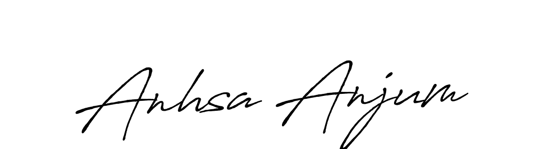 Make a beautiful signature design for name Anhsa Anjum. Use this online signature maker to create a handwritten signature for free. Anhsa Anjum signature style 7 images and pictures png