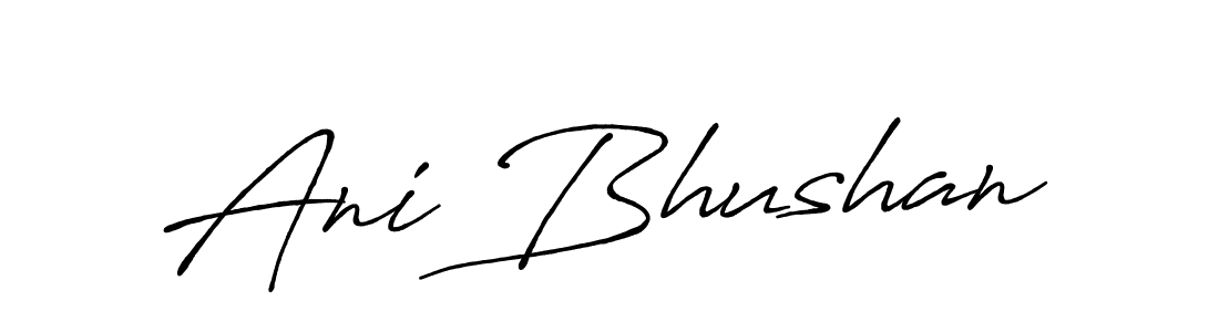 How to make Ani Bhushan name signature. Use Antro_Vectra_Bolder style for creating short signs online. This is the latest handwritten sign. Ani Bhushan signature style 7 images and pictures png