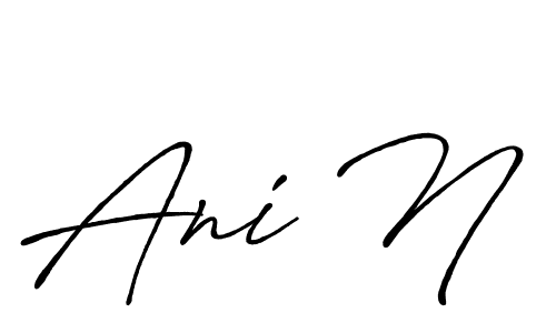 How to make Ani N name signature. Use Antro_Vectra_Bolder style for creating short signs online. This is the latest handwritten sign. Ani N signature style 7 images and pictures png