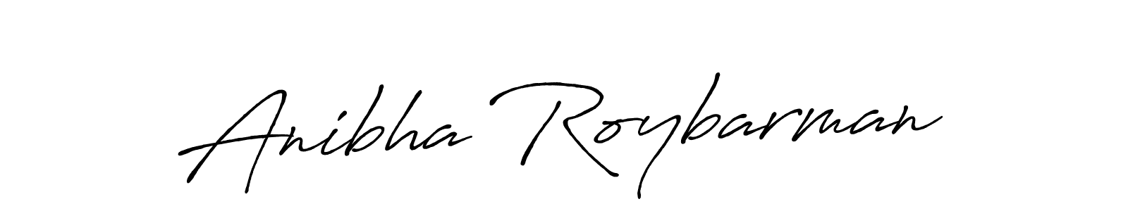 Anibha Roybarman stylish signature style. Best Handwritten Sign (Antro_Vectra_Bolder) for my name. Handwritten Signature Collection Ideas for my name Anibha Roybarman. Anibha Roybarman signature style 7 images and pictures png