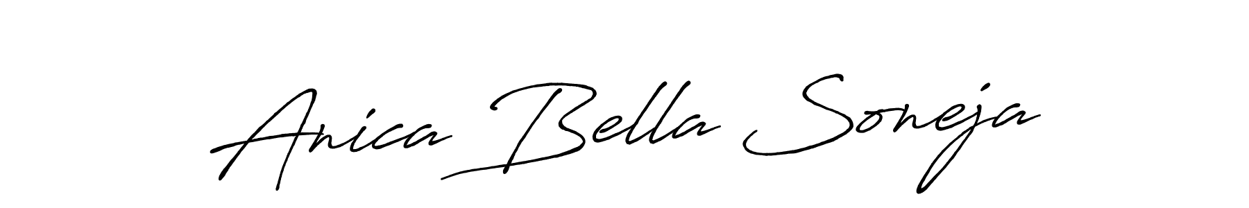 Similarly Antro_Vectra_Bolder is the best handwritten signature design. Signature creator online .You can use it as an online autograph creator for name Anica Bella Soneja. Anica Bella Soneja signature style 7 images and pictures png