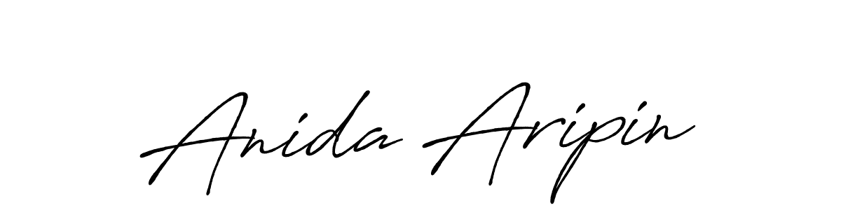 Design your own signature with our free online signature maker. With this signature software, you can create a handwritten (Antro_Vectra_Bolder) signature for name Anida Aripin. Anida Aripin signature style 7 images and pictures png