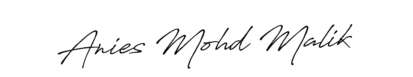 Also we have Anies Mohd Malik name is the best signature style. Create professional handwritten signature collection using Antro_Vectra_Bolder autograph style. Anies Mohd Malik signature style 7 images and pictures png