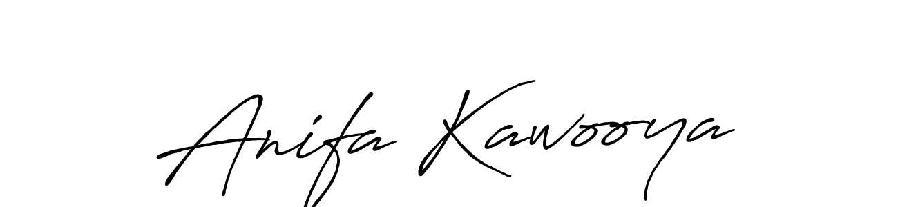 The best way (Antro_Vectra_Bolder) to make a short signature is to pick only two or three words in your name. The name Anifa Kawooya include a total of six letters. For converting this name. Anifa Kawooya signature style 7 images and pictures png