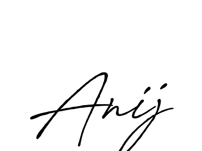 Make a beautiful signature design for name Anij. With this signature (Antro_Vectra_Bolder) style, you can create a handwritten signature for free. Anij signature style 7 images and pictures png