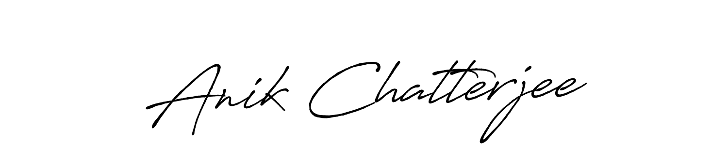 Use a signature maker to create a handwritten signature online. With this signature software, you can design (Antro_Vectra_Bolder) your own signature for name Anik Chatterjee. Anik Chatterjee signature style 7 images and pictures png