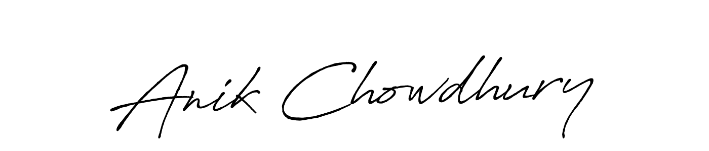 Anik Chowdhury stylish signature style. Best Handwritten Sign (Antro_Vectra_Bolder) for my name. Handwritten Signature Collection Ideas for my name Anik Chowdhury. Anik Chowdhury signature style 7 images and pictures png