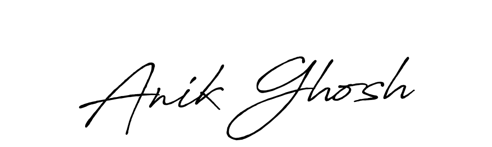Make a beautiful signature design for name Anik Ghosh. With this signature (Antro_Vectra_Bolder) style, you can create a handwritten signature for free. Anik Ghosh signature style 7 images and pictures png