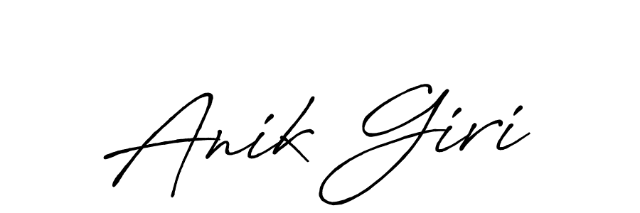 Make a beautiful signature design for name Anik Giri. With this signature (Antro_Vectra_Bolder) style, you can create a handwritten signature for free. Anik Giri signature style 7 images and pictures png