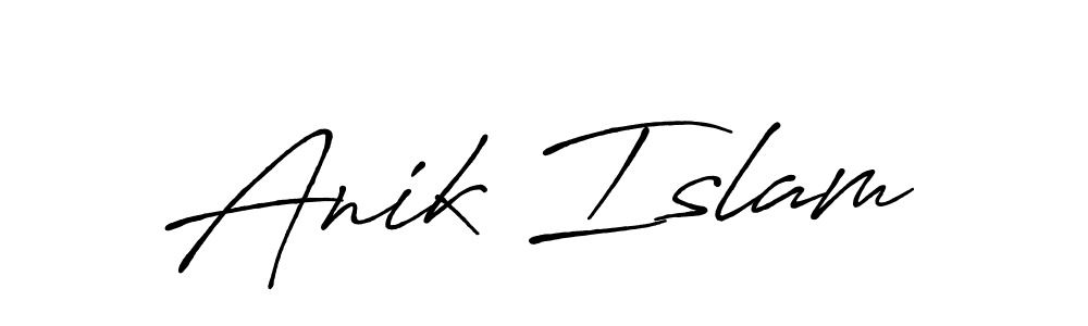 Create a beautiful signature design for name Anik Islam. With this signature (Antro_Vectra_Bolder) fonts, you can make a handwritten signature for free. Anik Islam signature style 7 images and pictures png