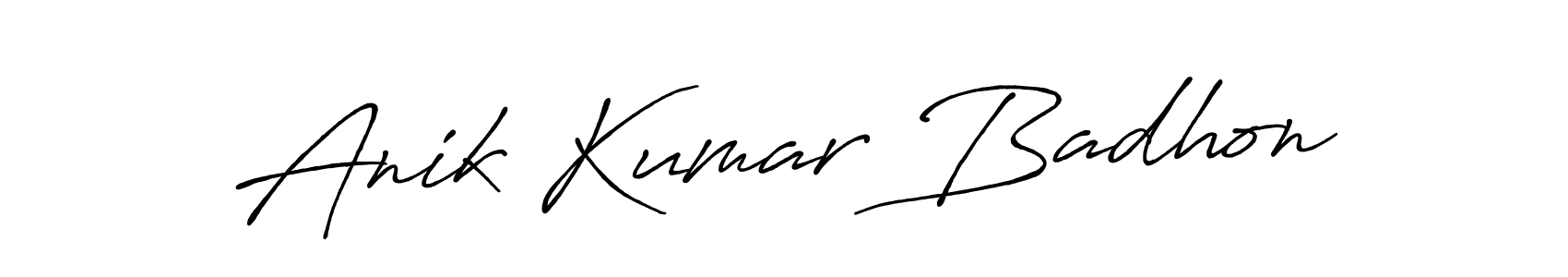 Create a beautiful signature design for name Anik Kumar Badhon. With this signature (Antro_Vectra_Bolder) fonts, you can make a handwritten signature for free. Anik Kumar Badhon signature style 7 images and pictures png