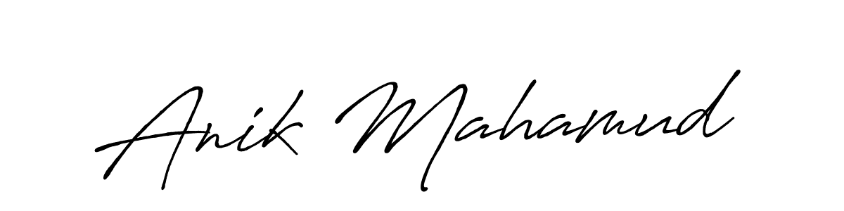 Also You can easily find your signature by using the search form. We will create Anik Mahamud name handwritten signature images for you free of cost using Antro_Vectra_Bolder sign style. Anik Mahamud signature style 7 images and pictures png