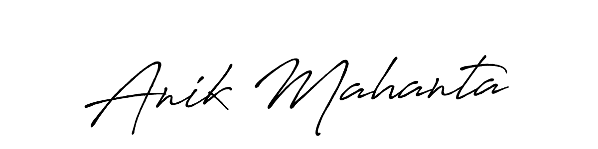 Design your own signature with our free online signature maker. With this signature software, you can create a handwritten (Antro_Vectra_Bolder) signature for name Anik Mahanta. Anik Mahanta signature style 7 images and pictures png