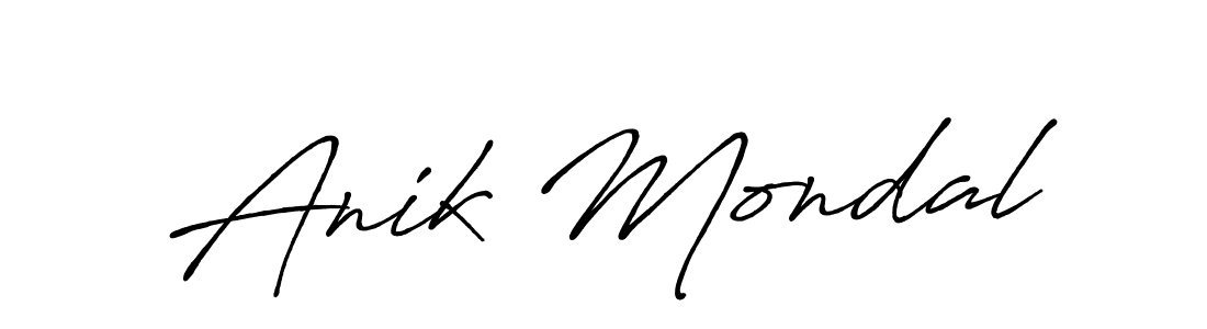 Design your own signature with our free online signature maker. With this signature software, you can create a handwritten (Antro_Vectra_Bolder) signature for name Anik Mondal. Anik Mondal signature style 7 images and pictures png