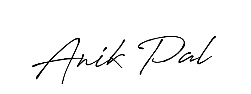 How to make Anik Pal name signature. Use Antro_Vectra_Bolder style for creating short signs online. This is the latest handwritten sign. Anik Pal signature style 7 images and pictures png