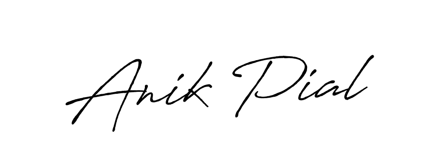 Make a beautiful signature design for name Anik Pial. With this signature (Antro_Vectra_Bolder) style, you can create a handwritten signature for free. Anik Pial signature style 7 images and pictures png