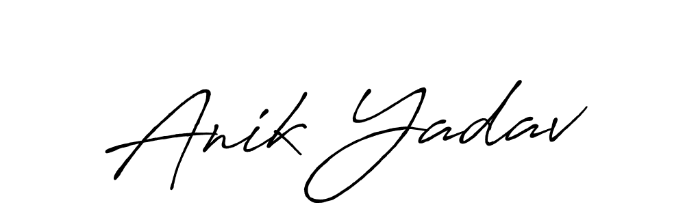 It looks lik you need a new signature style for name Anik Yadav. Design unique handwritten (Antro_Vectra_Bolder) signature with our free signature maker in just a few clicks. Anik Yadav signature style 7 images and pictures png