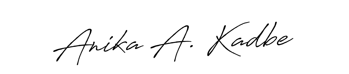 if you are searching for the best signature style for your name Anika A. Kadbe. so please give up your signature search. here we have designed multiple signature styles  using Antro_Vectra_Bolder. Anika A. Kadbe signature style 7 images and pictures png