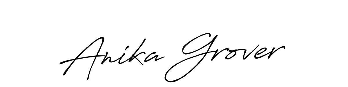 You should practise on your own different ways (Antro_Vectra_Bolder) to write your name (Anika Grover) in signature. don't let someone else do it for you. Anika Grover signature style 7 images and pictures png