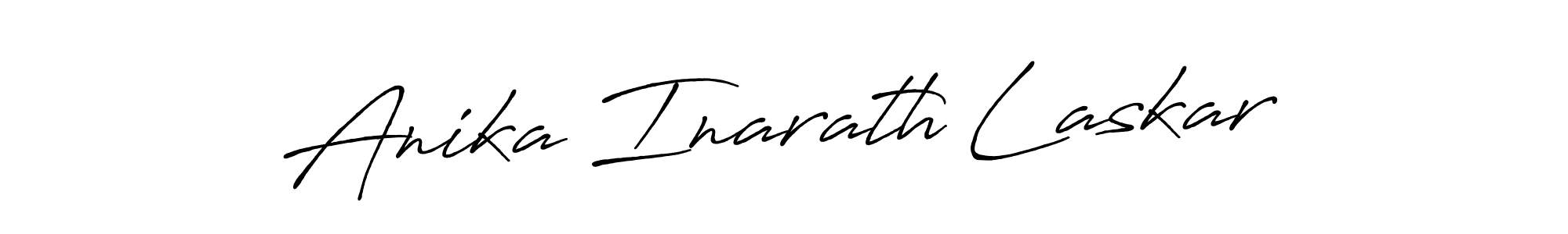 How to make Anika Inarath Laskar name signature. Use Antro_Vectra_Bolder style for creating short signs online. This is the latest handwritten sign. Anika Inarath Laskar signature style 7 images and pictures png