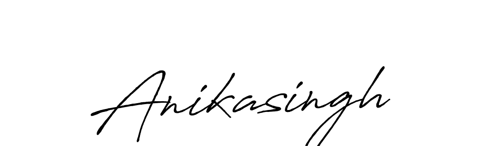 How to make Anikasingh name signature. Use Antro_Vectra_Bolder style for creating short signs online. This is the latest handwritten sign. Anikasingh signature style 7 images and pictures png